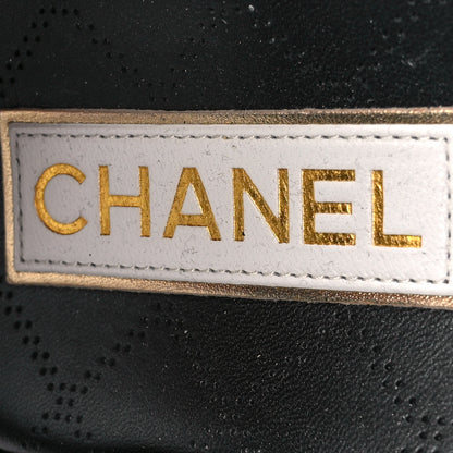 Chanel Lambskin Quilted Dad Sandals 36 Black 7 of 8