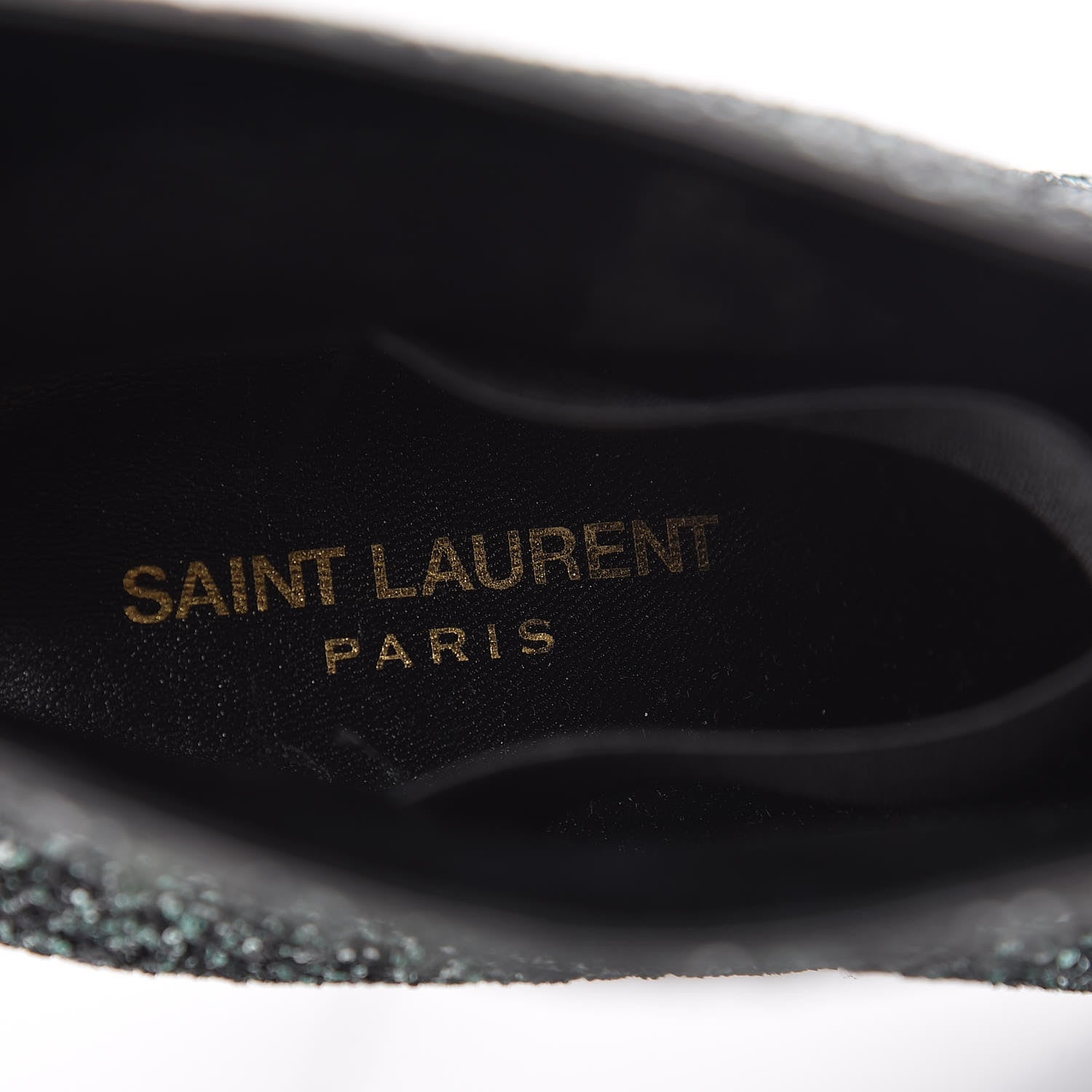 Saint Laurent Glitter Pierre 95 Ankle Boots 40 Green 7 of 8
