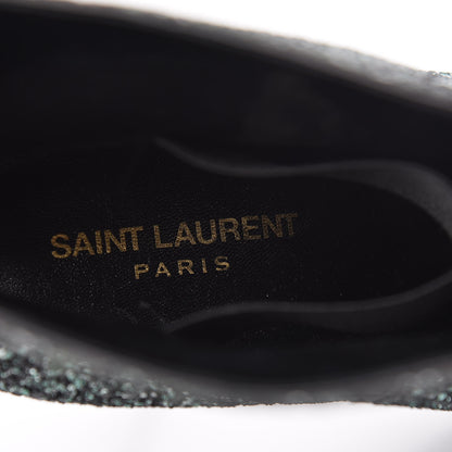 Saint Laurent Glitter Pierre 95 Ankle Boots 40 Green 7 of 8