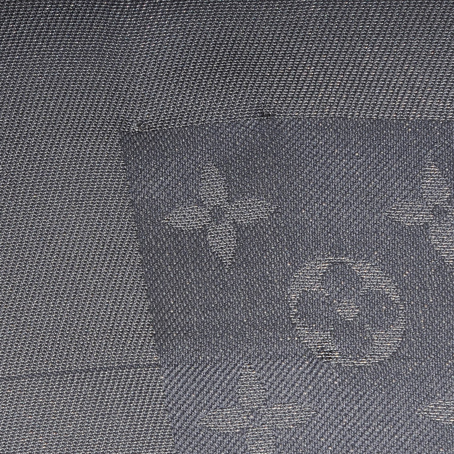Silk Wool Monogram Shine Shawl Charcoal Grey