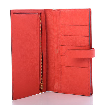 Hermes Epsom Bearn Gusset Wallet Rose Jaipur 5 of 8