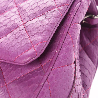 Chanel Elaphe Snakeskin Quilted Medium Easy Carry Flap Purple 9 of 10