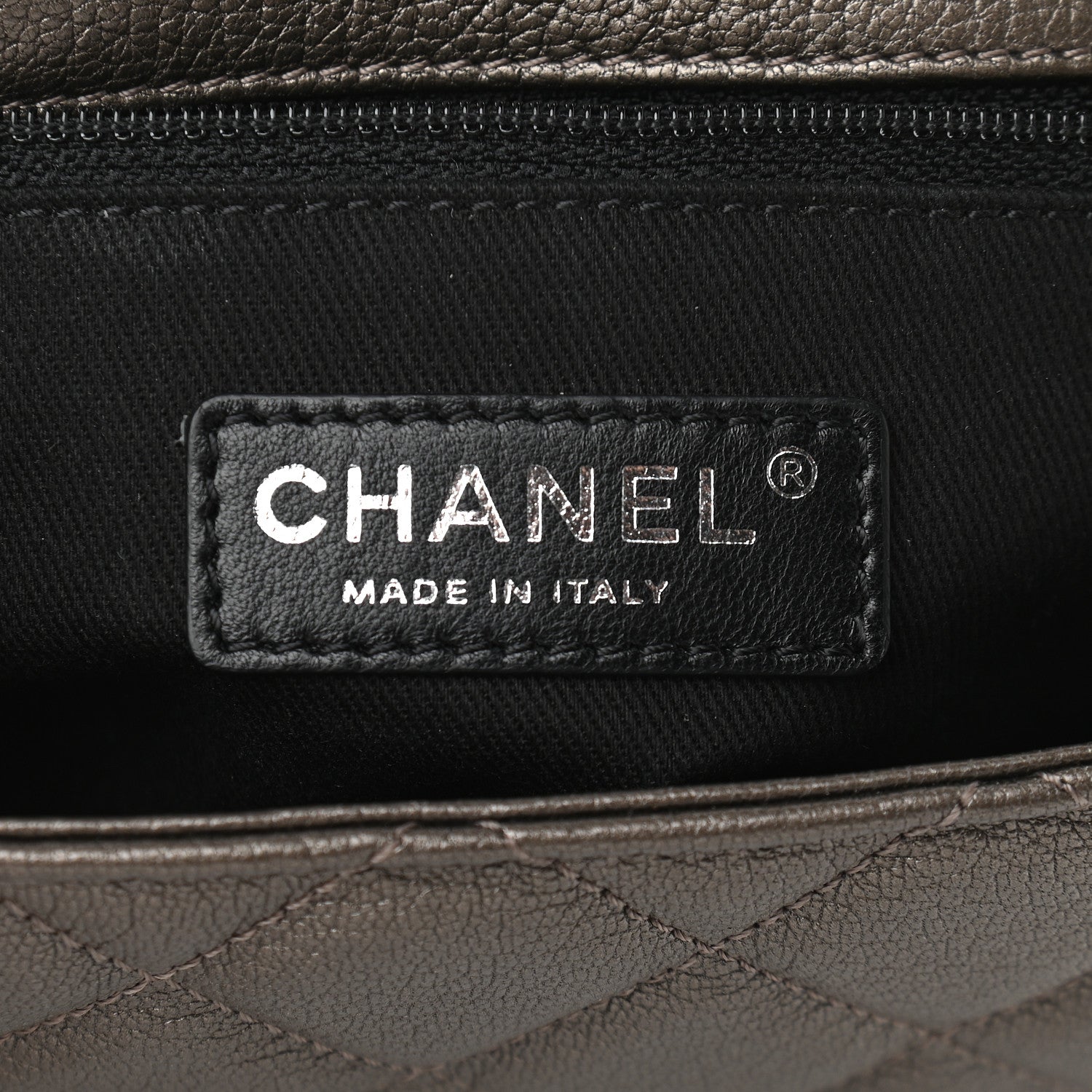 Chanel Metallic Goatskin Quilted Medium City Rock Flap Silver 6 of 9