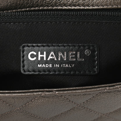 Chanel Metallic Goatskin Quilted Medium City Rock Flap Silver 6 of 9