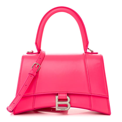 Balenciaga Shiny Box Calfskin Small Hourglass Top Handle Bag Acid Fuchsia 1 of 12