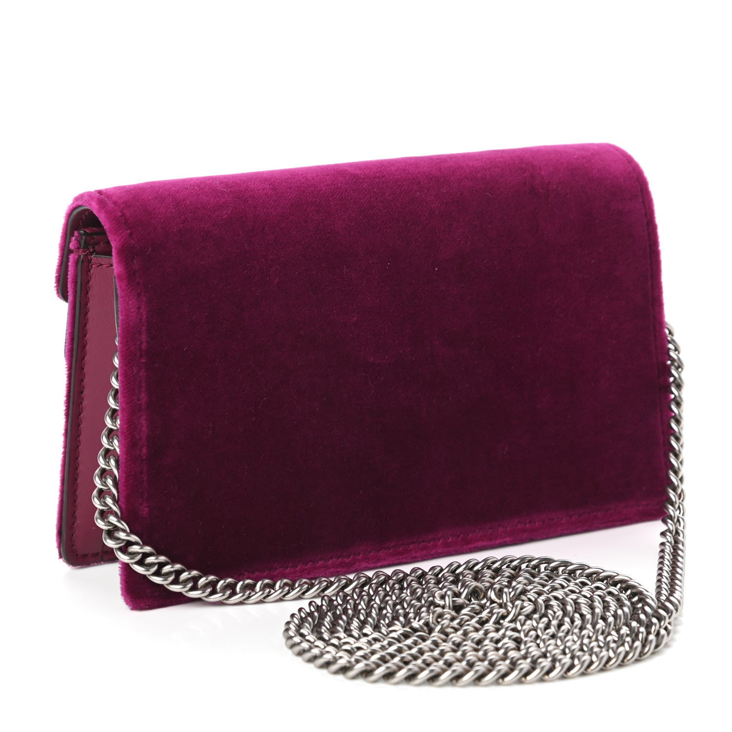 Gucci Velvet Super Mini Dionysus Shoulder Bag Fuchsia Violet Cyclamen 3 of 9