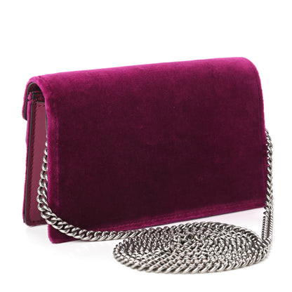 Gucci Velvet Super Mini Dionysus Shoulder Bag Fuchsia Violet Cyclamen 3 of 9