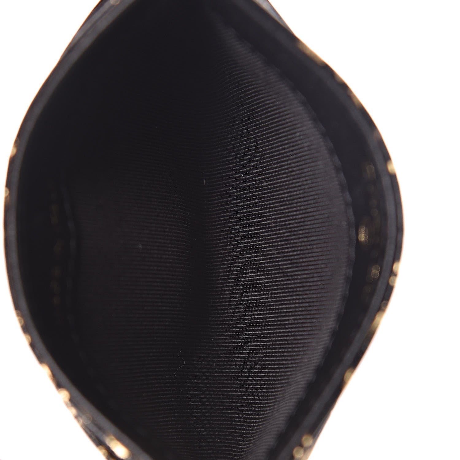 Chanel Calfskin Crocodile Embossed Graffiti 2.55 Cocodile Reissue Card Holder Black Gold 5 of 8