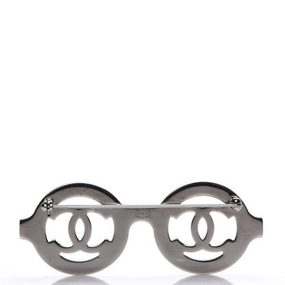 Chanel Crystal CC Sunglasses Brooch Silver 2 of 5