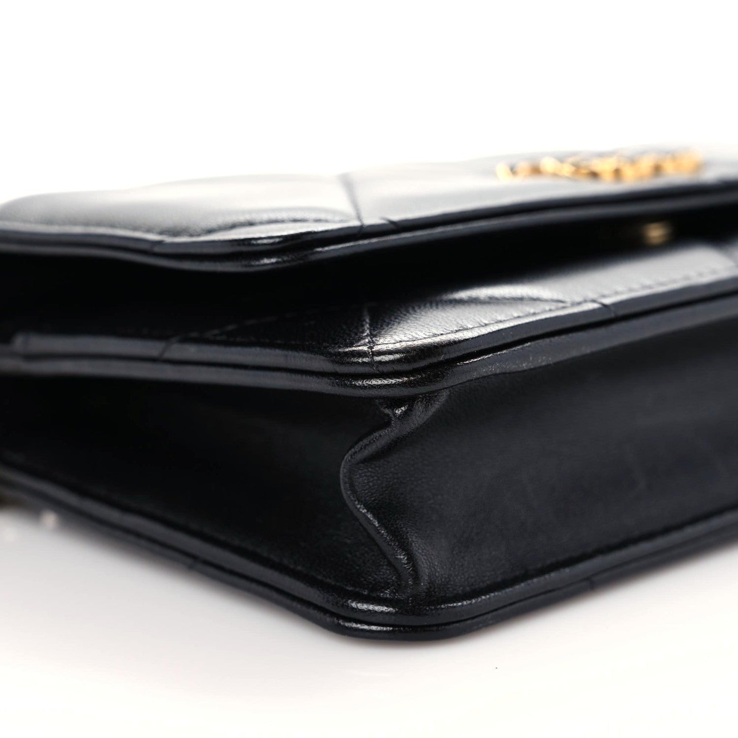 Chanel Lambskin Quilted Chanel 19 Wallet On Chain WOC Black 5 of 15