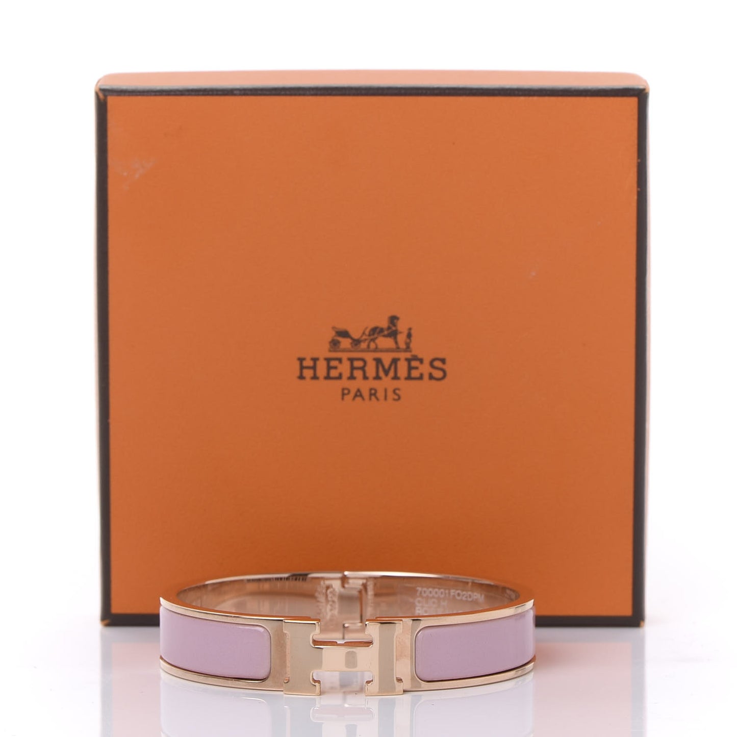 Enamel Narrow Clic Clac H Bracelet PM Rose Cassata
