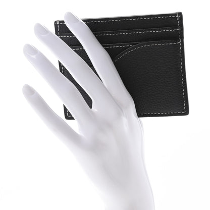 Christian Dior Grained Calfskin Saddle Card Holder Black 2 of 7