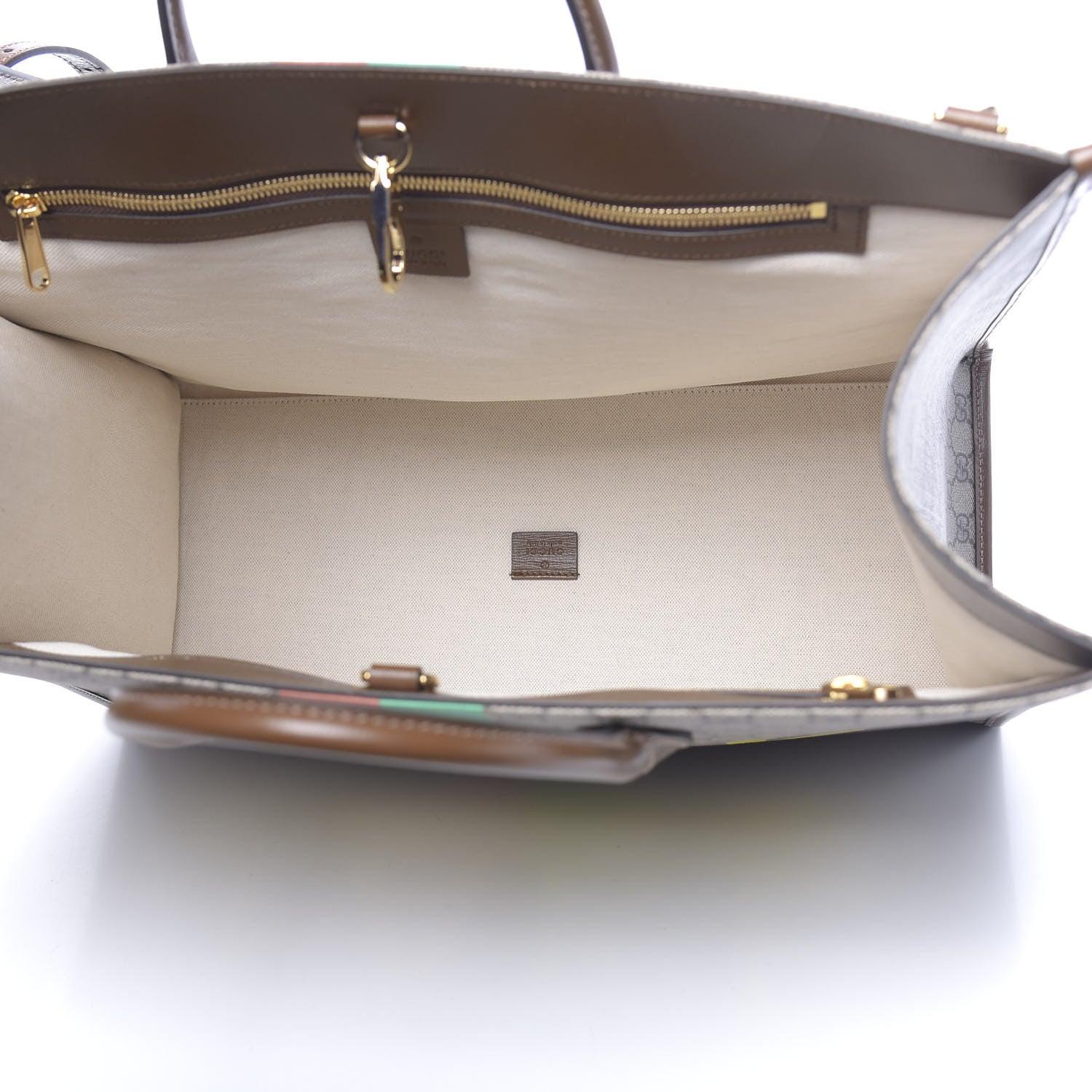Gucci GG Supreme Monogram Fake/Not Large Retro Interlocking G Tote Bag Beige Brown Sugar 5 of 11
