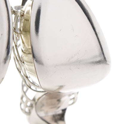 Saint Laurent Metallic Paris 125 Platform Cage Sandals 39.5 Silver 14 of 15