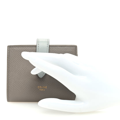 Celine Grained Calfskin Small Multifunction Strap Wallet Pebble Mineral 2 of 7