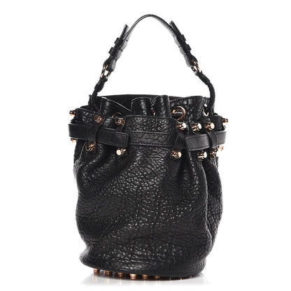 Alexander Wang Pebbled Lambskin Diego Bucket Black Rose Gold Hardware 1 of 6