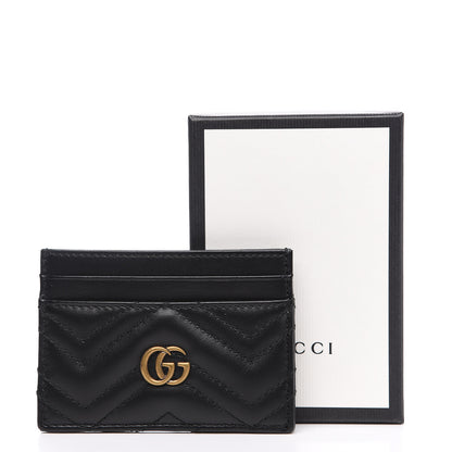 Gucci Calfskin Matelasse GG Marmont Card Holder Black 6 of 6
