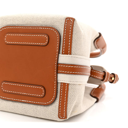 Loro Piana Cotton Linen Calfskin Micro Bale Bag Natural Warm Tan 9 of 9