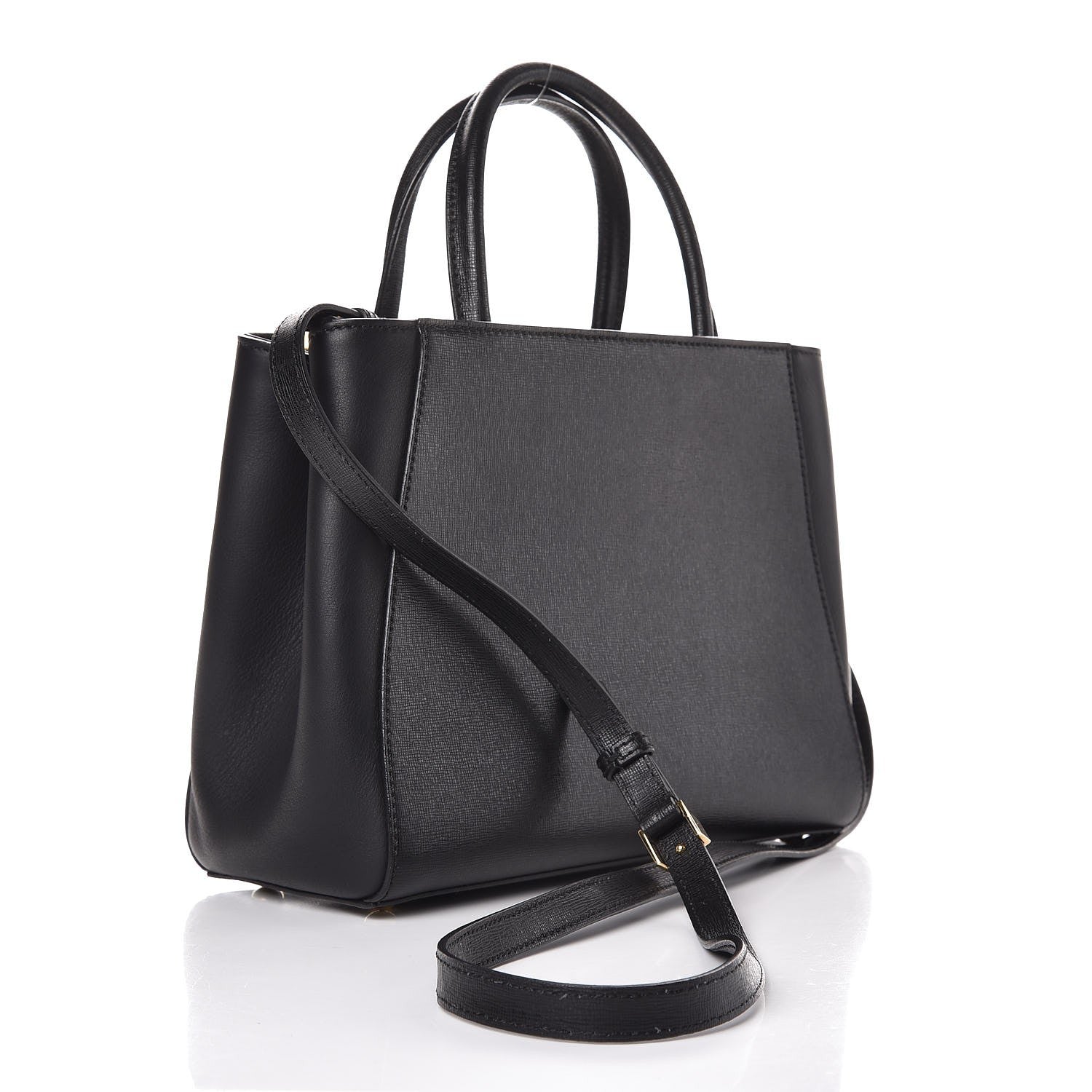 Fendi Vitello Elite Petite 2Jours Tote Black 3 of 8
