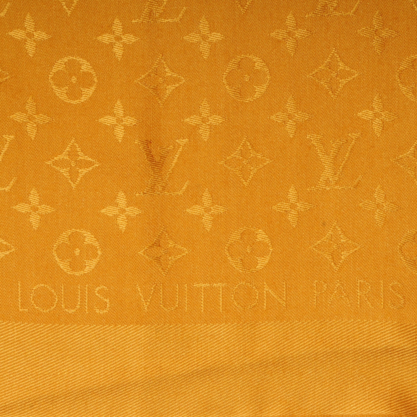 Wool Silk Monogram Shawl Safran