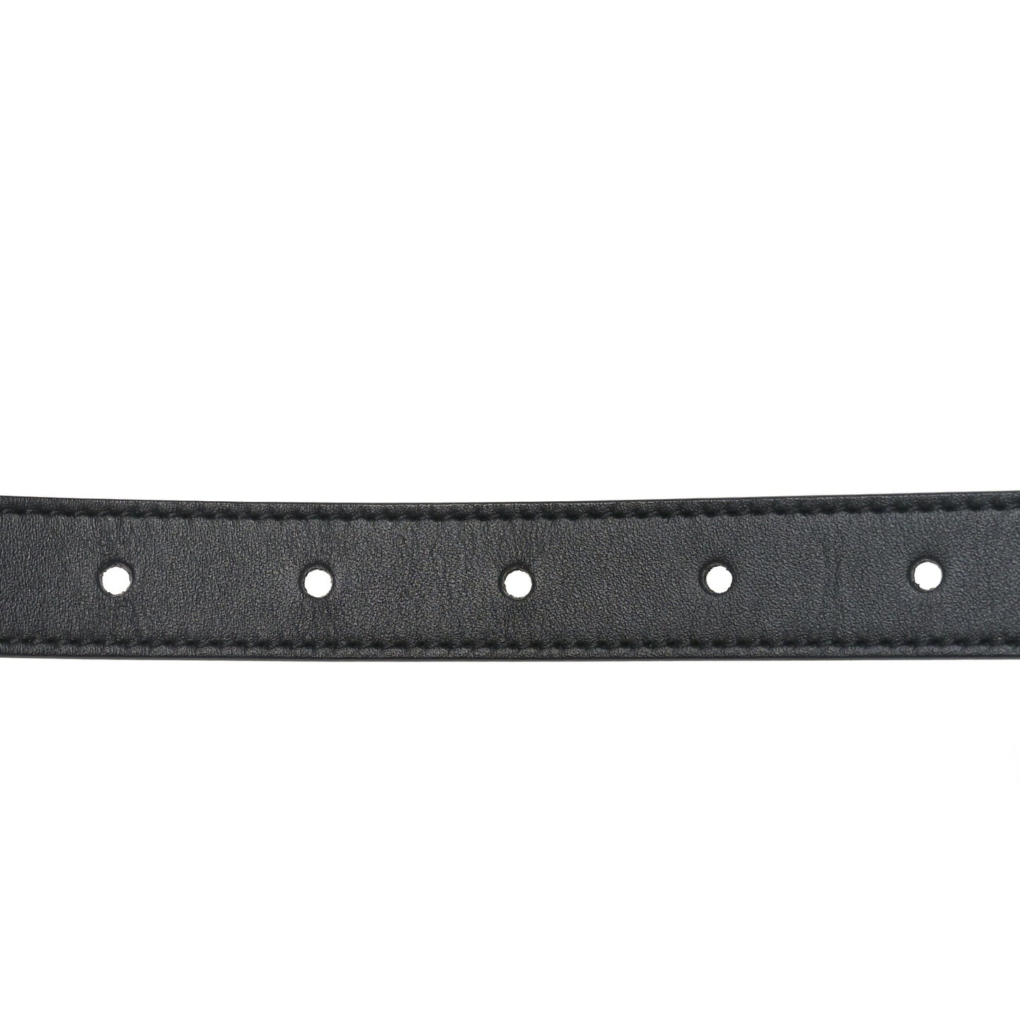 Calfskin Pearl Double G 20mm Belt 95 38 Black Cream