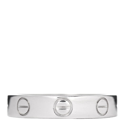 Cartier 18K White Gold 3.5mm LOVE Wedding Band Ring 47 4 1 of 4