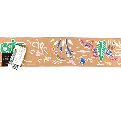 Hermes Silk Isola Di Primavera Twilly Camel Bleu Vif Fuchsia 4 of 4
