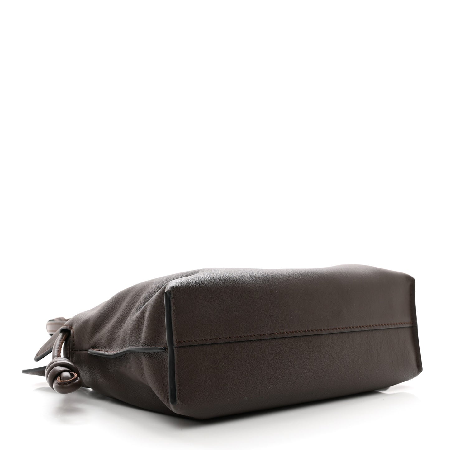 Calfskin Mini Flamenco Knot Clutch Chocolate