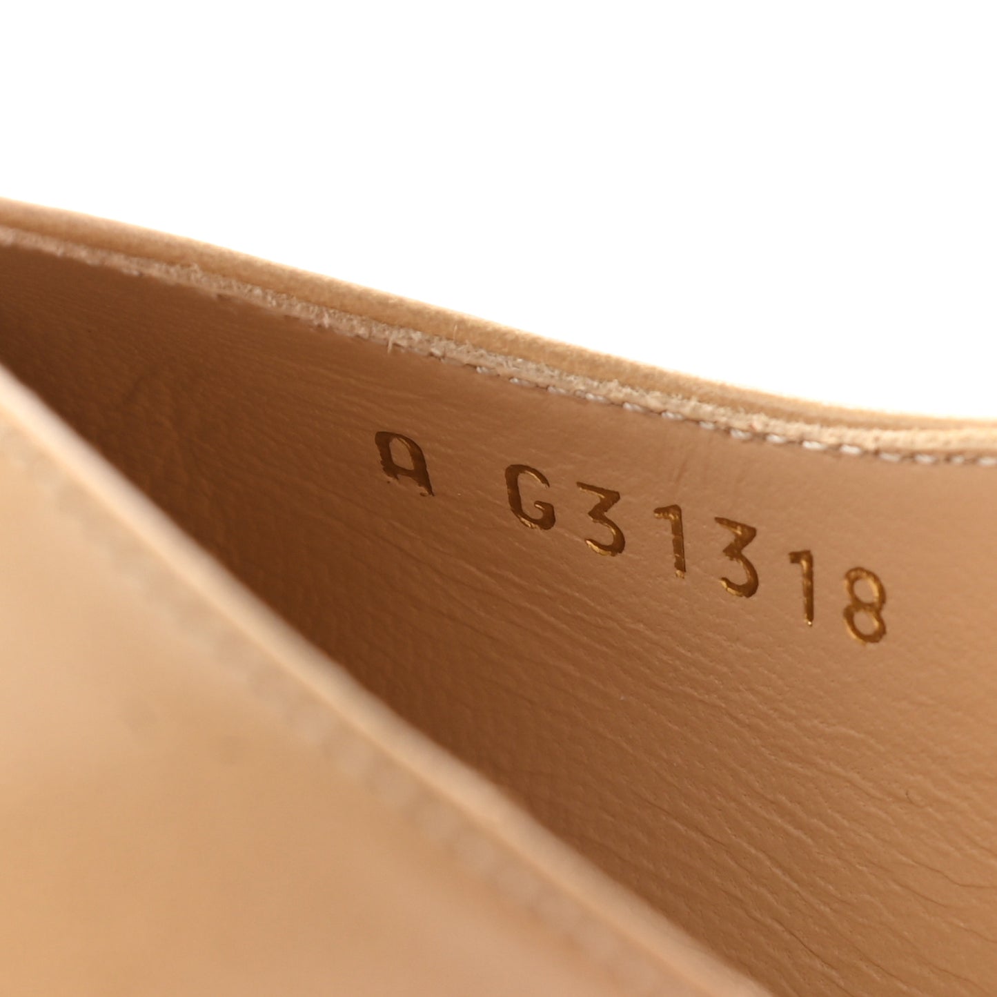Goatskin Grosgrain Cap Toe CC Slingback Pumps 36.5 Beige Black