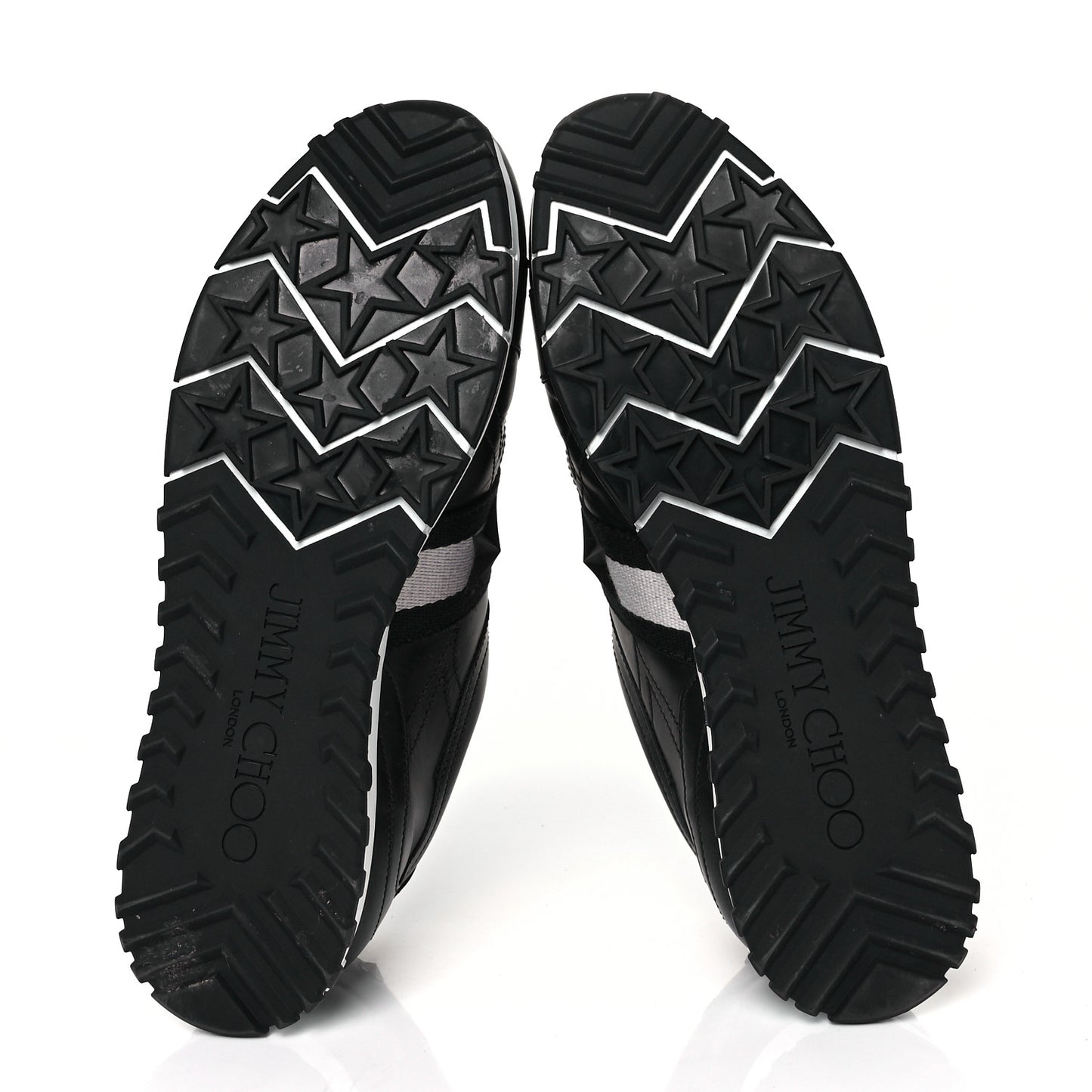 Calfskin Mens Star Stud Sneaker 44 Black