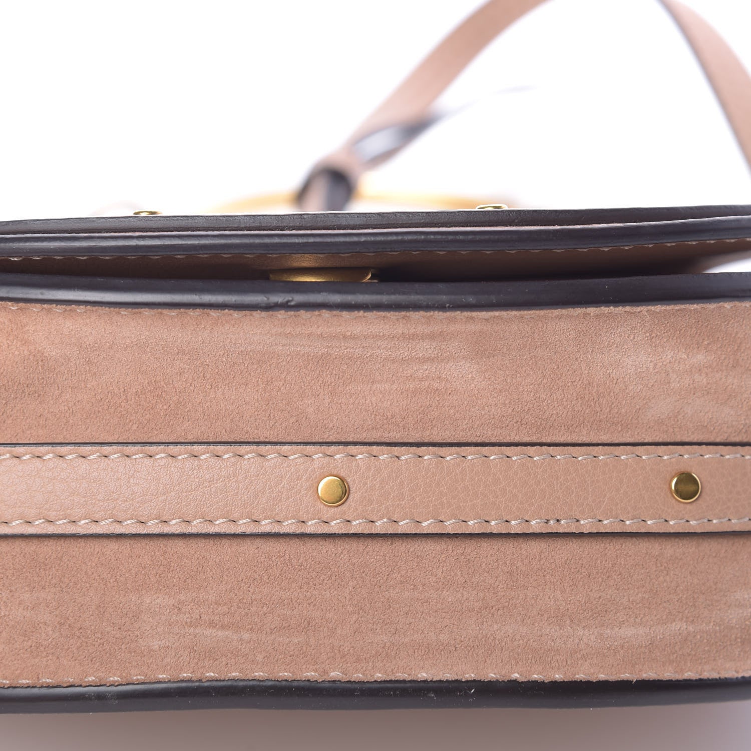 Chloe Calfskin Suede Small Nile Bracelet Bag Biscotti Beige 11 of 12