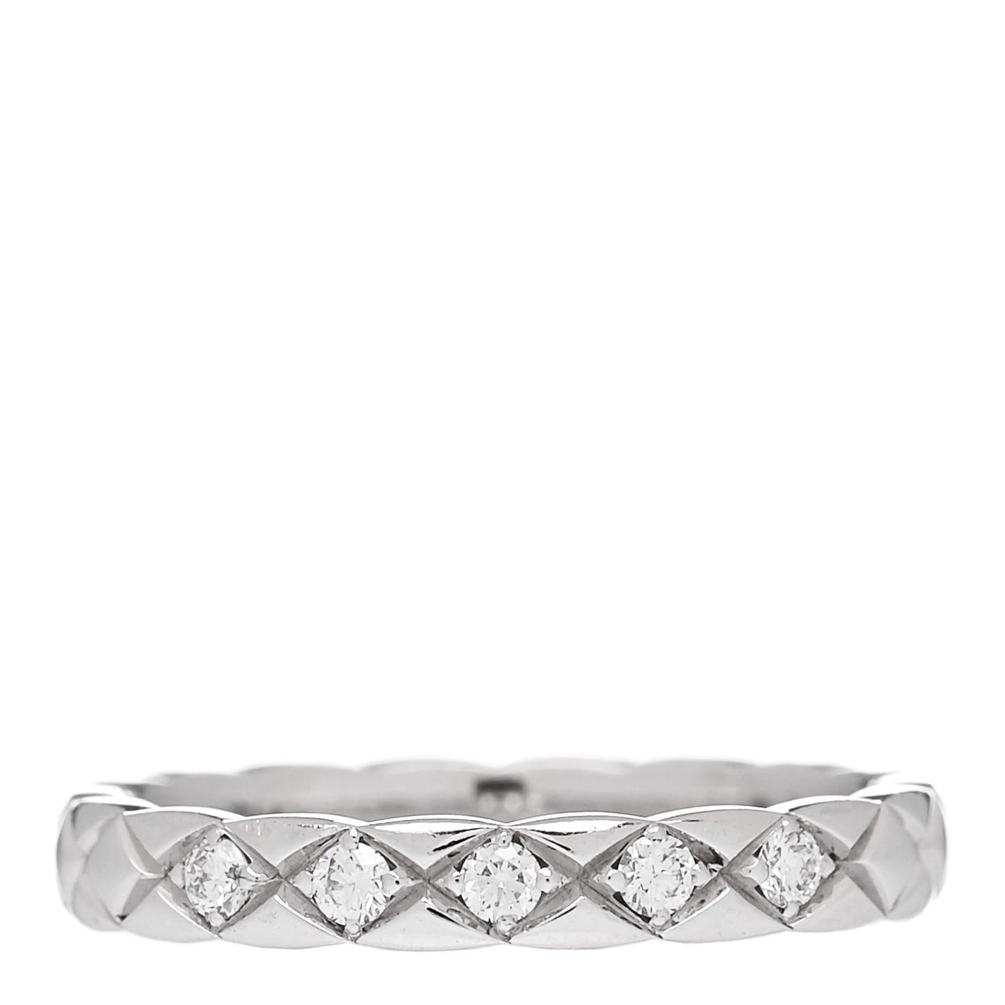 Platinum Diamond Mini Coco Crush Ring 49 4.75