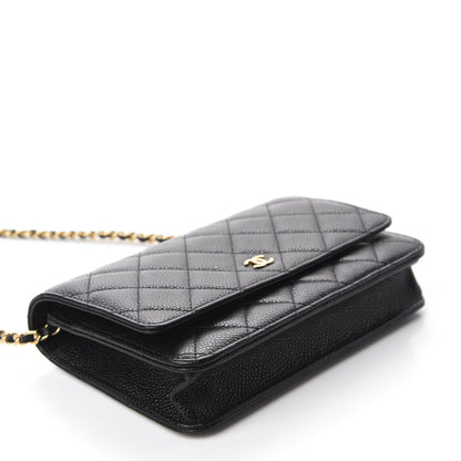 Chanel Caviar Quilted Wallet On Chain WOC Black 5 of 13