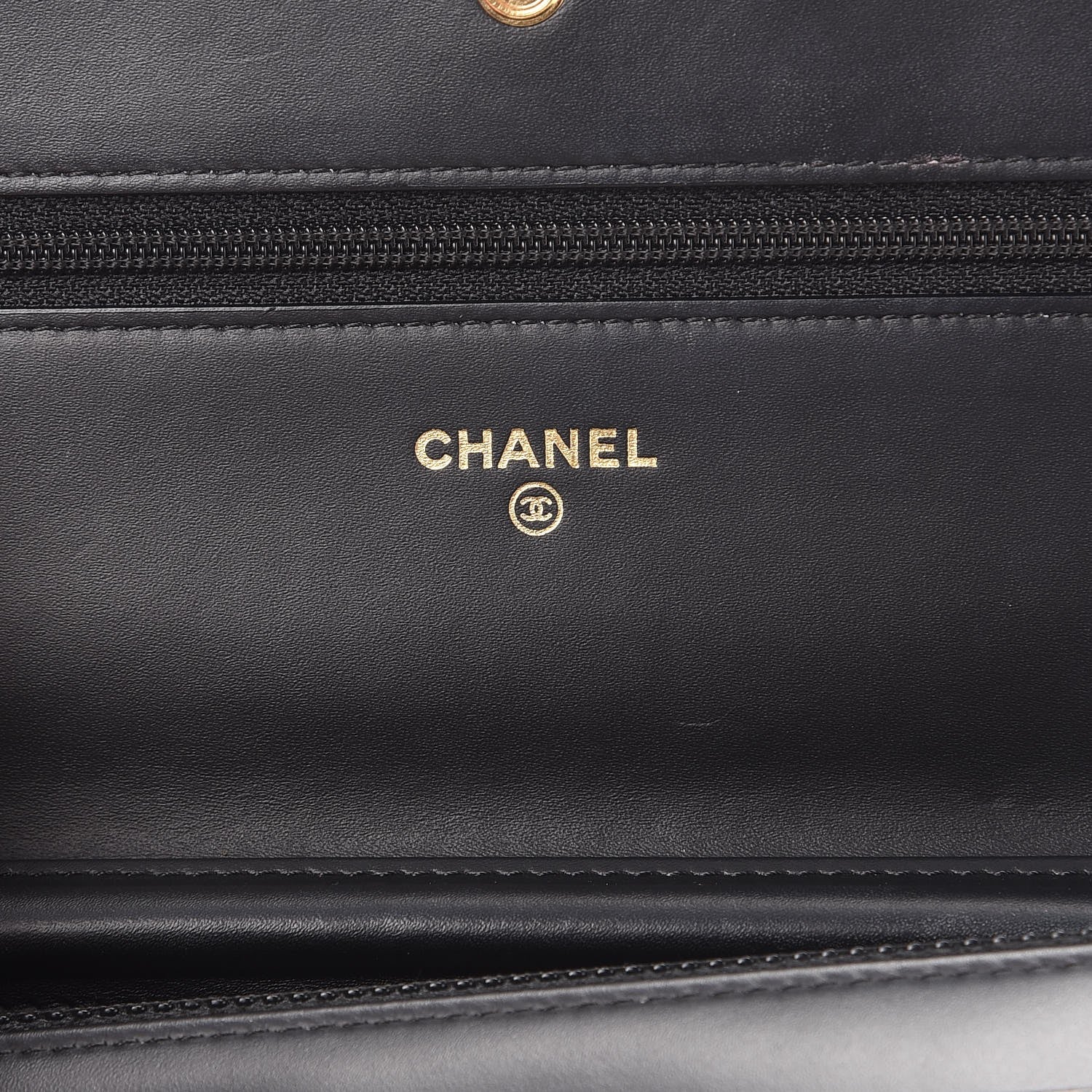 Chanel Patent Calfskin Quilted Boy Wallet On Chain WOC Black 6 of 8