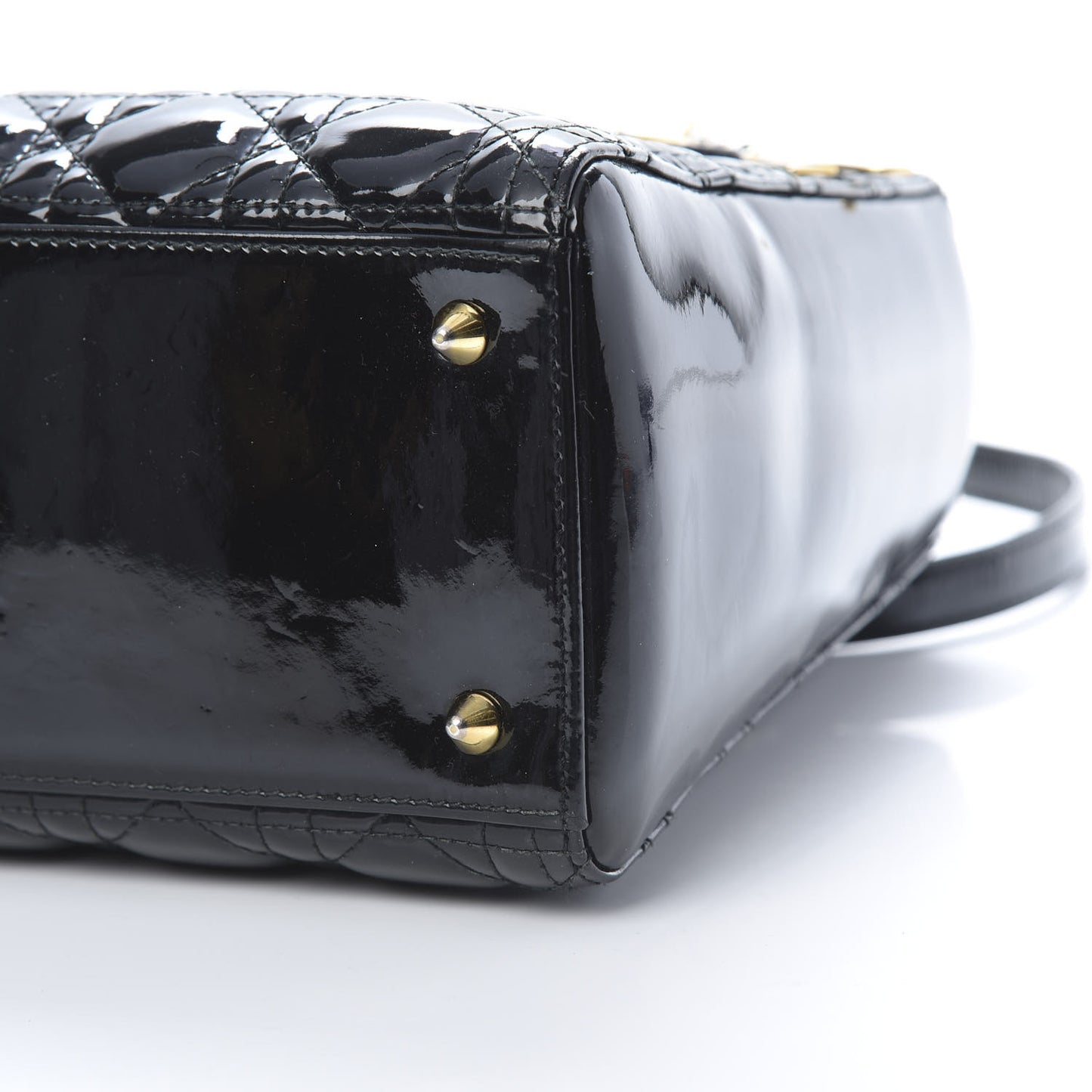 Patent Cannage Medium Lady Dior Black