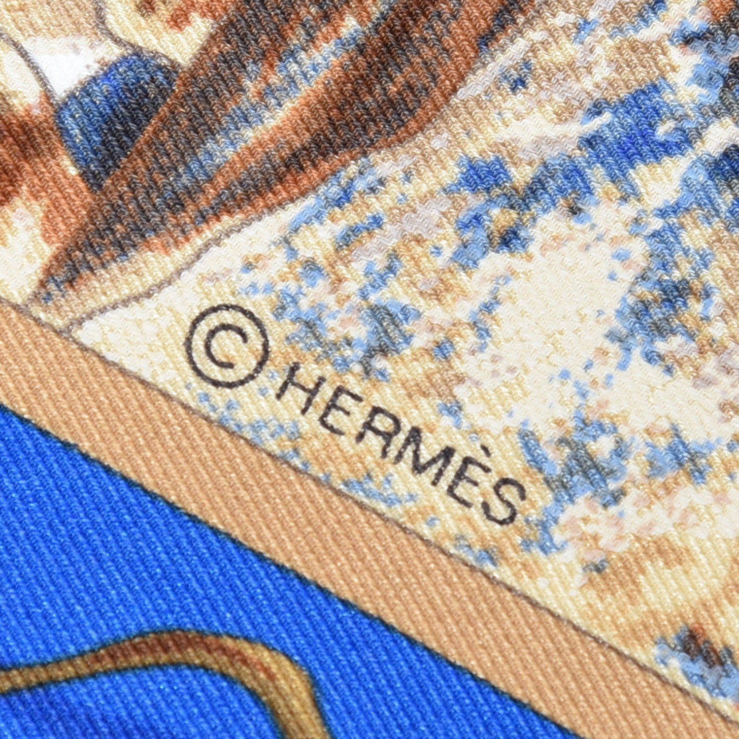 Hermes Silk The Pony Express Scarf 70 Cobalt Ciel Canard 7 of 8