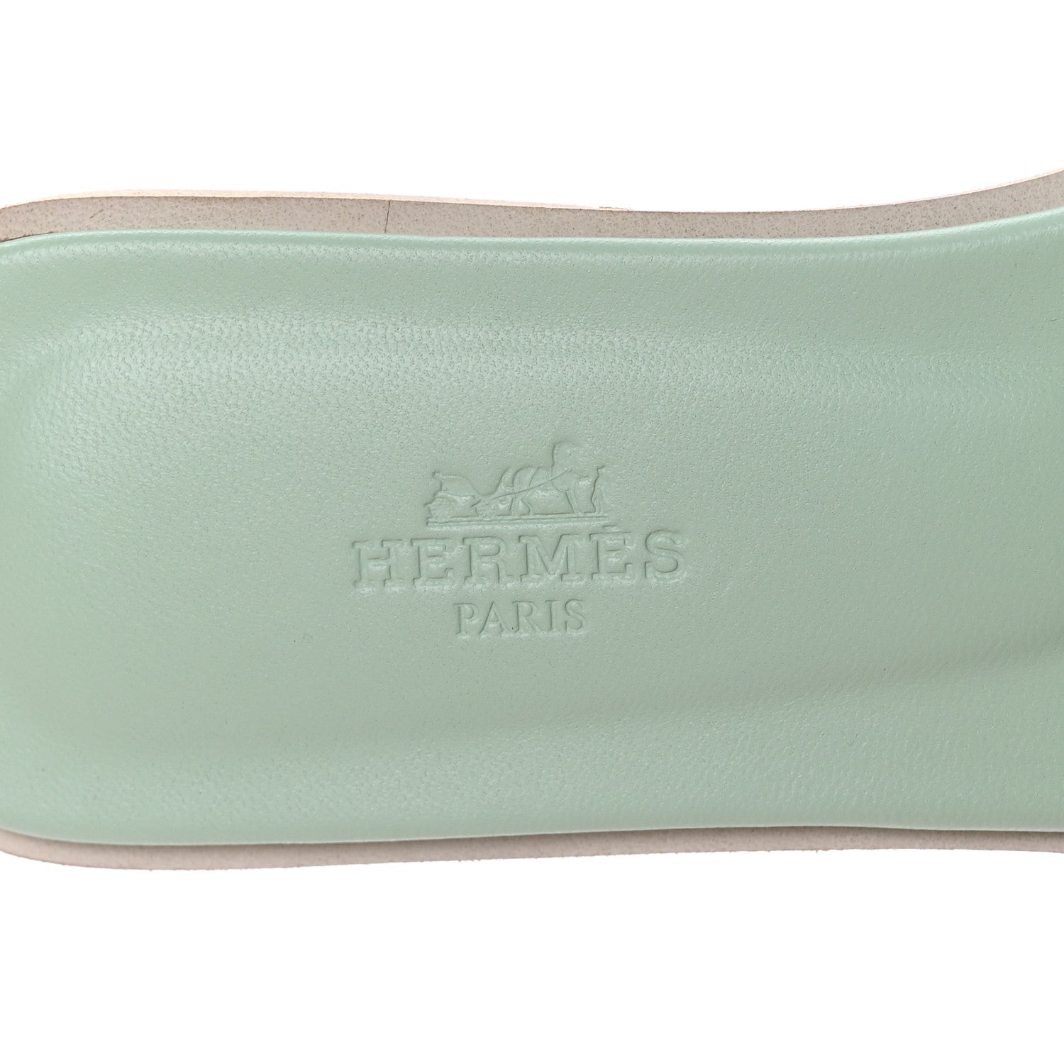 Hermes Epsom Oran Sandals 38 Vert Jade 7 of 9