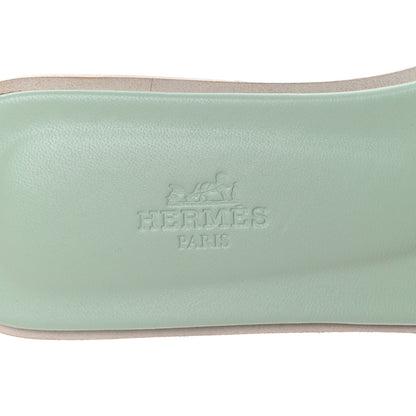 Hermes Epsom Oran Sandals 38 Vert Jade 7 of 9