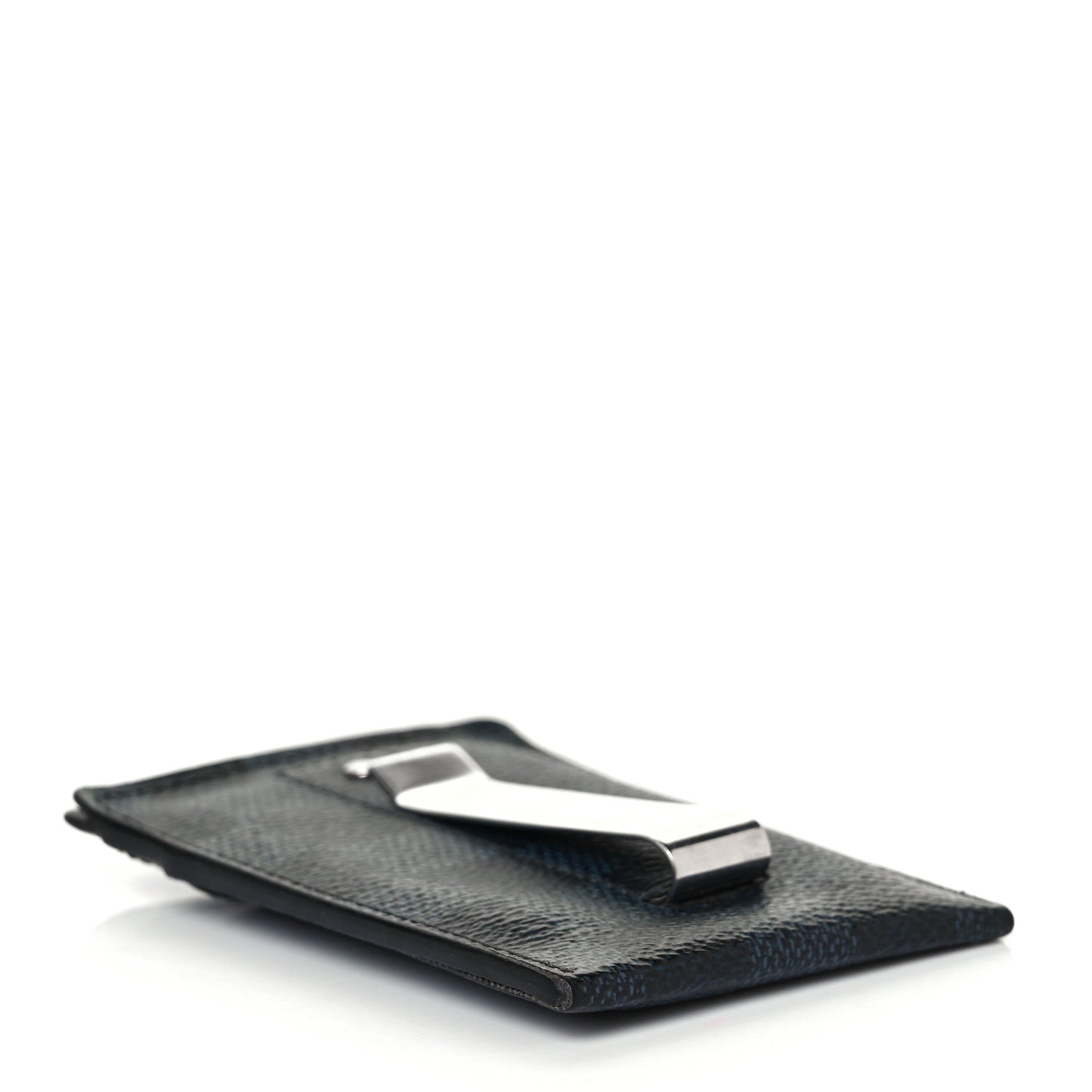 Damier Cobalt Pince Card Holder Bill Clip