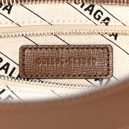 Balenciaga X GUCCI GG Monogram Azalea Calfskin Neo Classic Silver Hardware Medium City Beige Ebony Brown Sugar 7 of 10