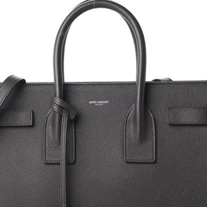 Saint Laurent Grained Calfskin Small Sac De Jour Graphite 13 of 13
