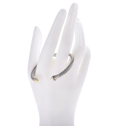 David Yurman Sterling Silver 14K Yellow Gold 5mm Cable Classics Bracelet 2 of 5