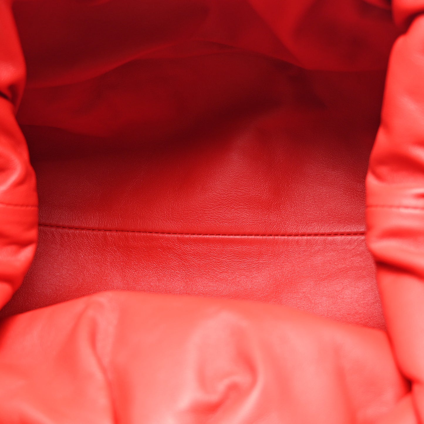 Nappa Maxi Intrecciato The Pouch Oversized Clutch Bright Red