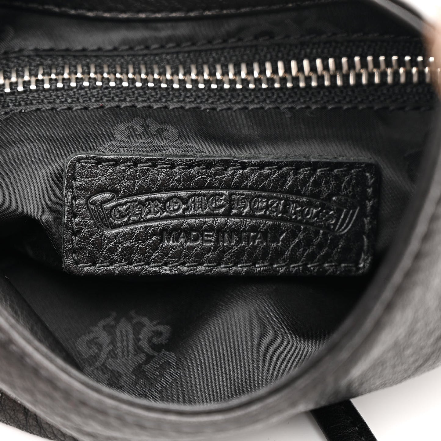 Grained Calfskin Viv Dagger Hobo Bag Black