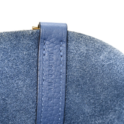 Hermes Taurillon Clemence Picotin Lock 22 MM Bleu Brighton 7 of 10