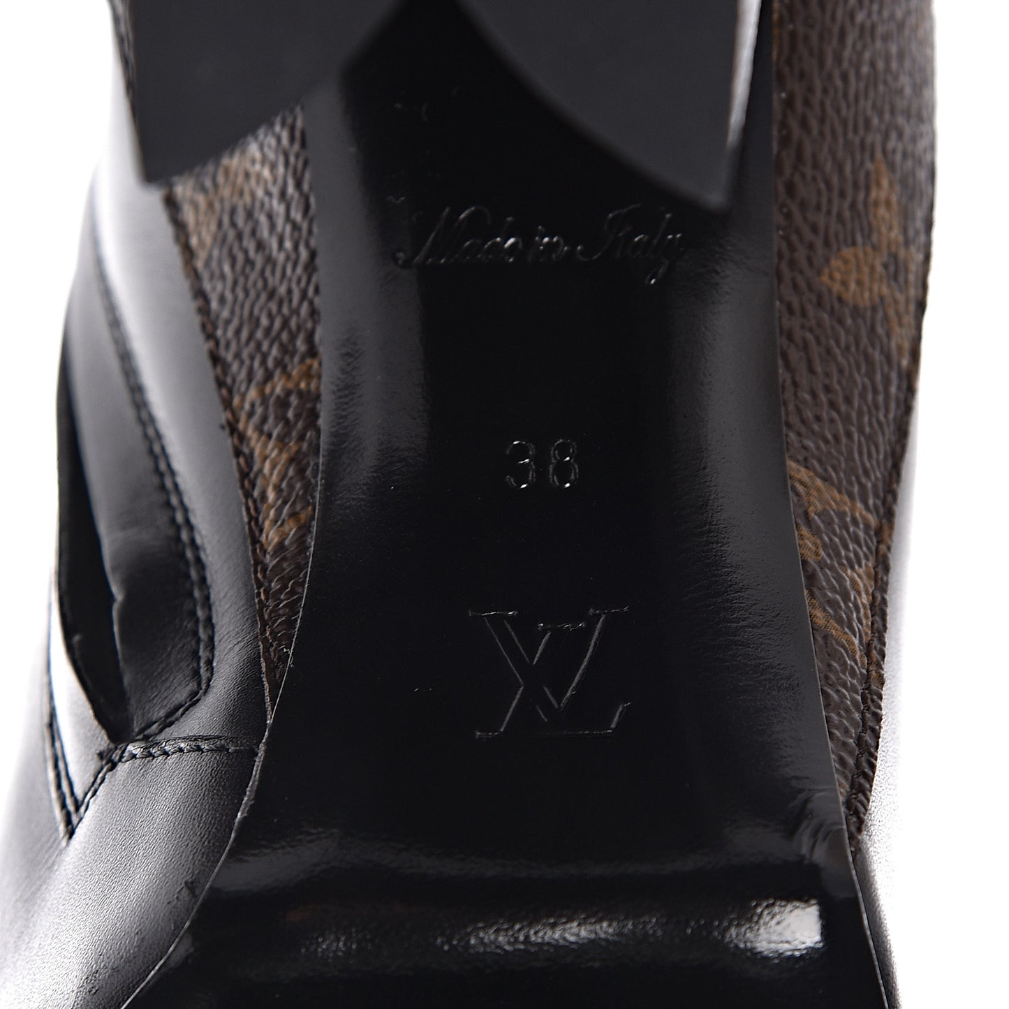 Calfskin Patent Monogram Matchmake Low Boots 38