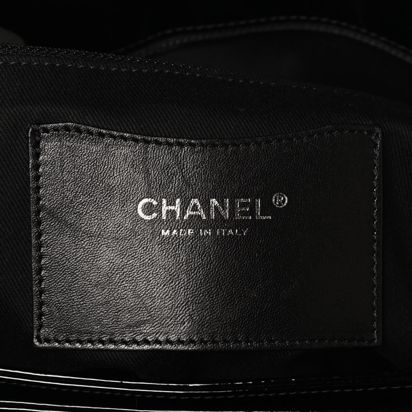 Patent Quilted Maxi Just Mademoiselle Bowling Bag Black