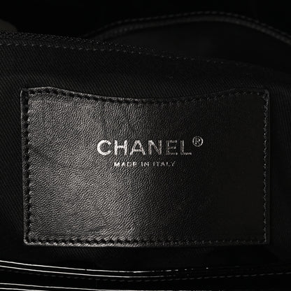 Chanel Patent Quilted Maxi Just Mademoiselle Bowling Bag Black 6 of 11