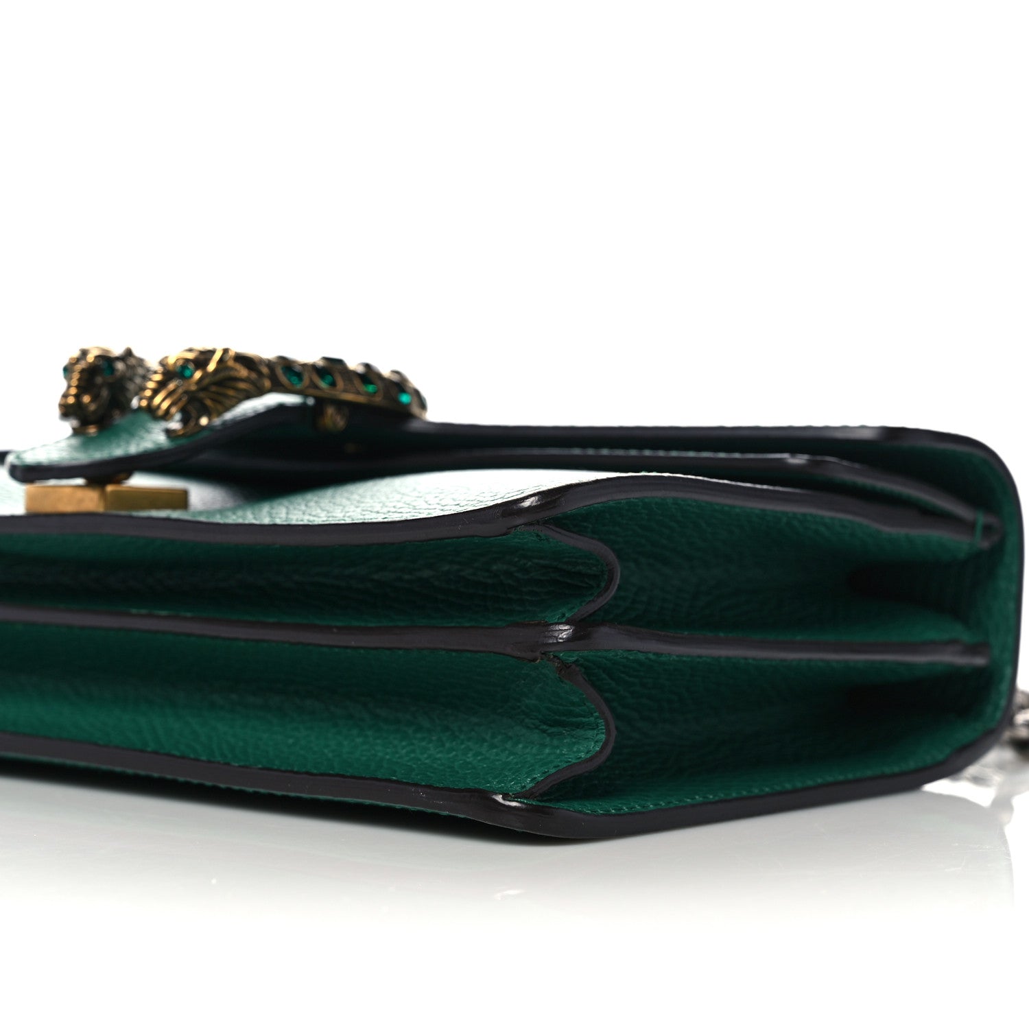 Gucci Pebbled Calfskin Small Dionysus Shoulder Bag Emerald 11 of 11