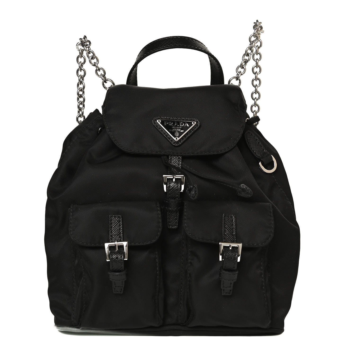 Prada Nylon Vela Mini Crossbody Backpack Black 1 of 11
